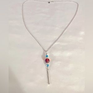 Gorham Sterling Silver Necklace with Beaded Pendant